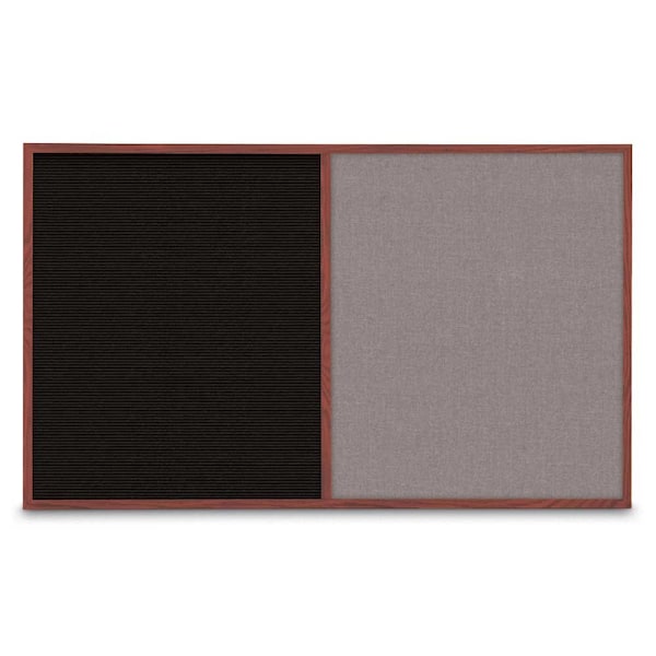 Enclosed Corkboard, 3 Door, 96"x48", 4" Fra